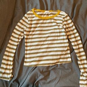 Striped Longsleeve Crop Top